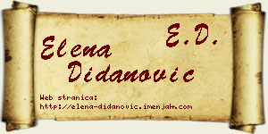 Elena Didanović vizit kartica